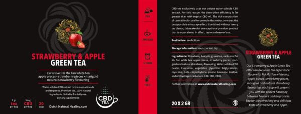 cbd-olaj-tea-strawberry-apple-label cbd olaj tea kender kannabidiol cimke